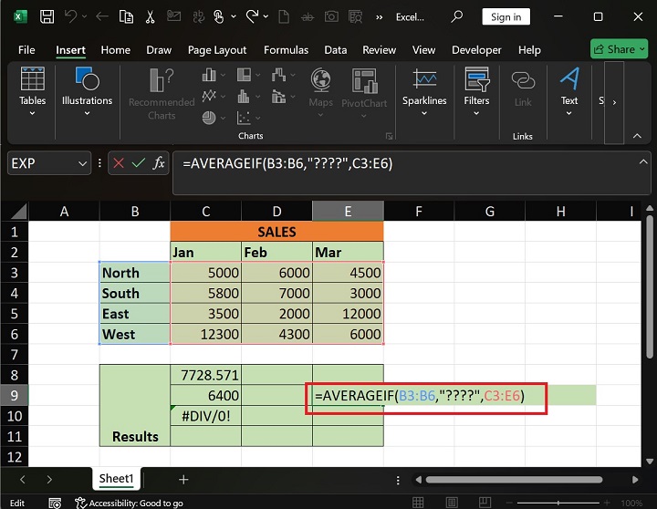 AVERAGEIF Function 6
