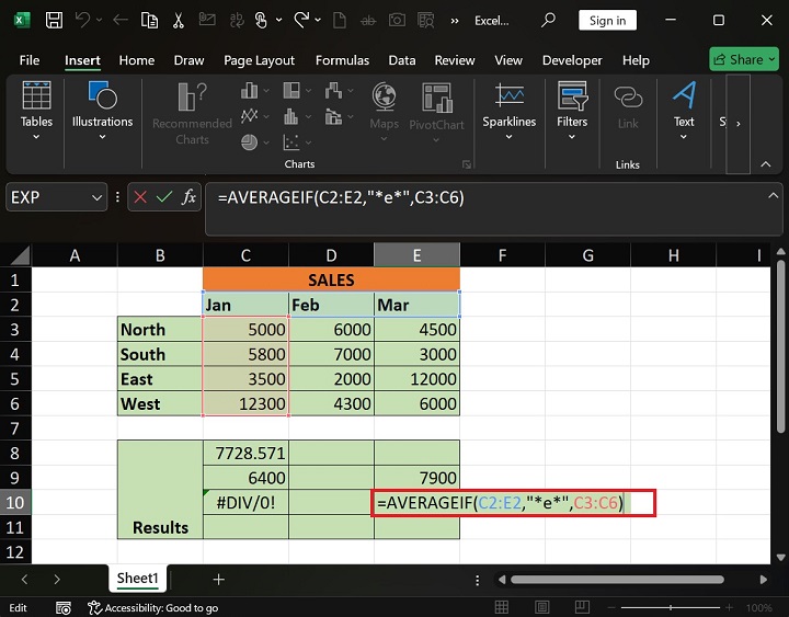 AVERAGEIF Function 8