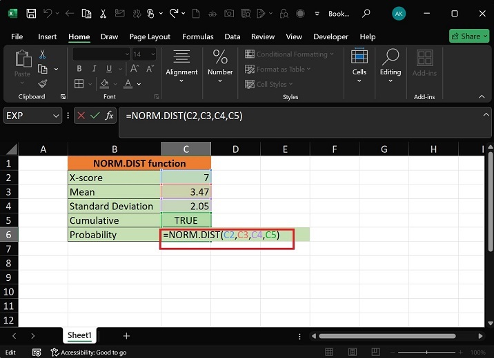 Calculate Cumulative Normal Distribution Function1