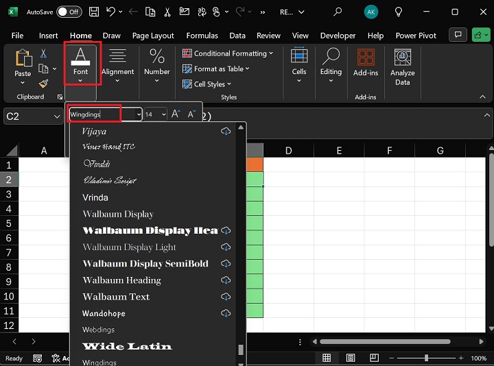 Create Horizontal Pattern Using REPT Function3