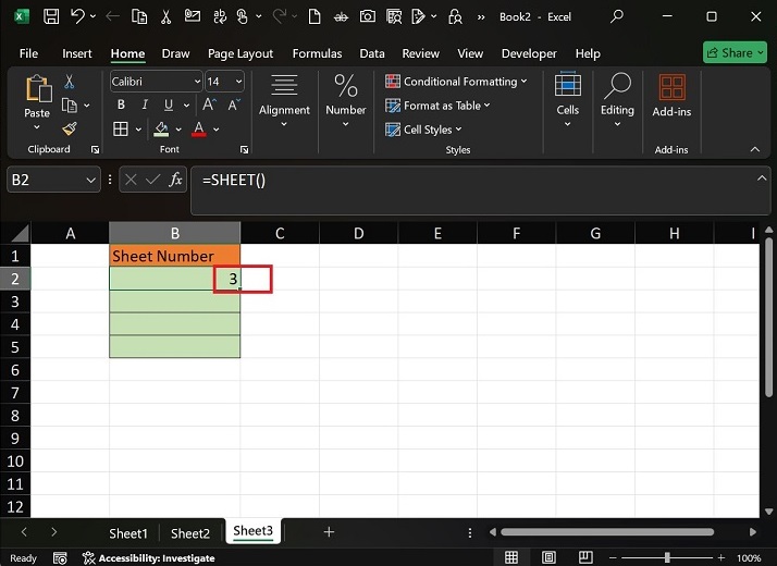Extracting Sheet Number using Sheet() Function2