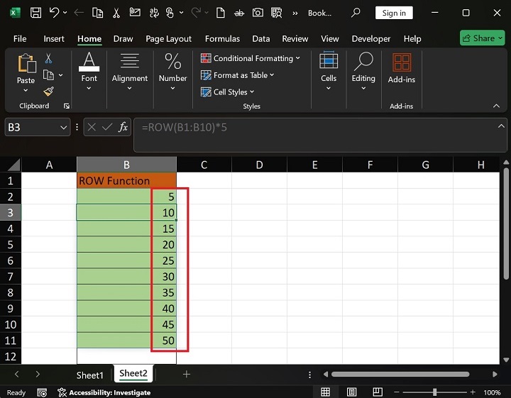 How to Create a Table in Excel2