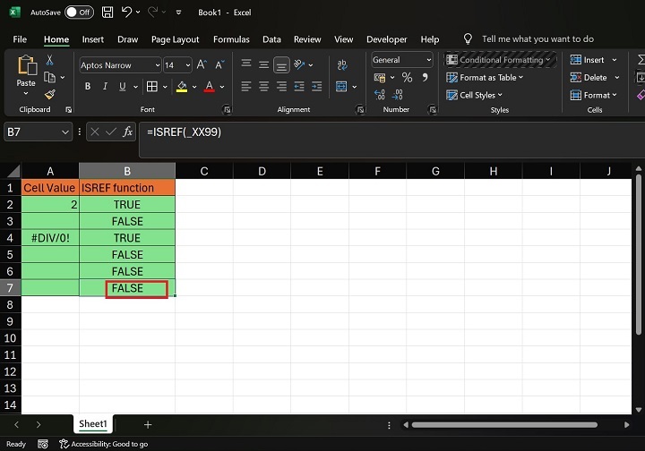 How to Execute ISREF Function in Excel11