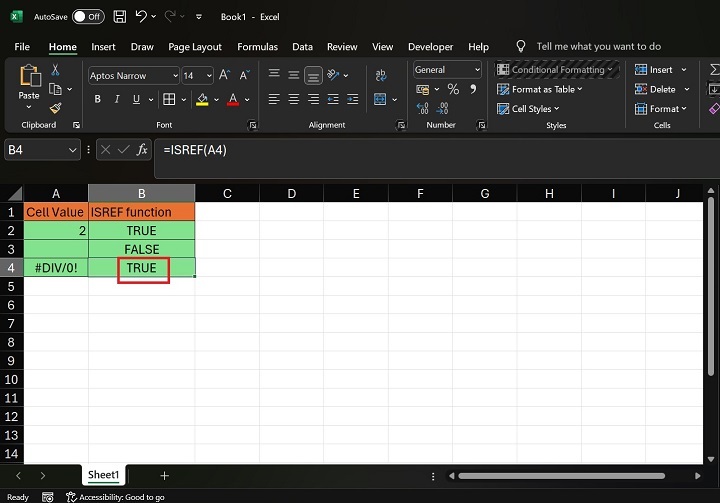 How to Execute ISREF Function in Excel5