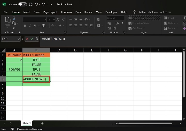 How to Execute ISREF Function in Excel8