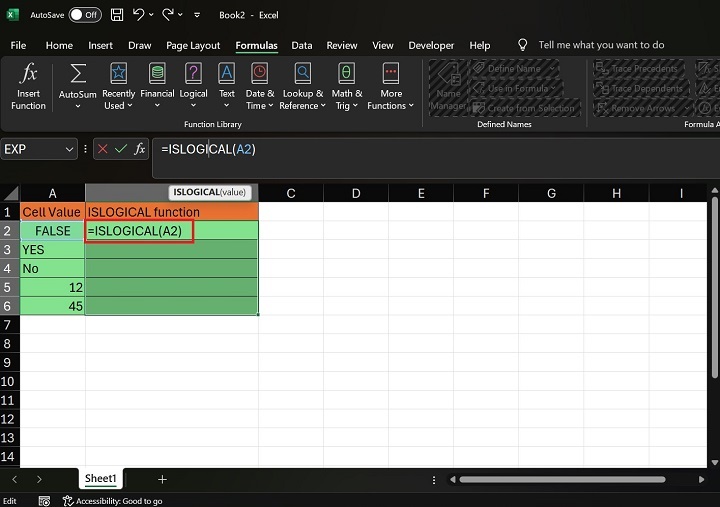 How to use ISLOGICAL Function in Excel2