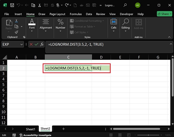 LOGNORM.DIST Function8