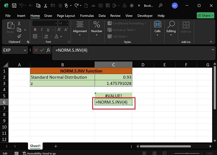 NORM.S.INV Function4