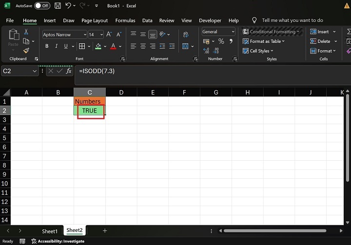 Using Advanced ISODD Function2