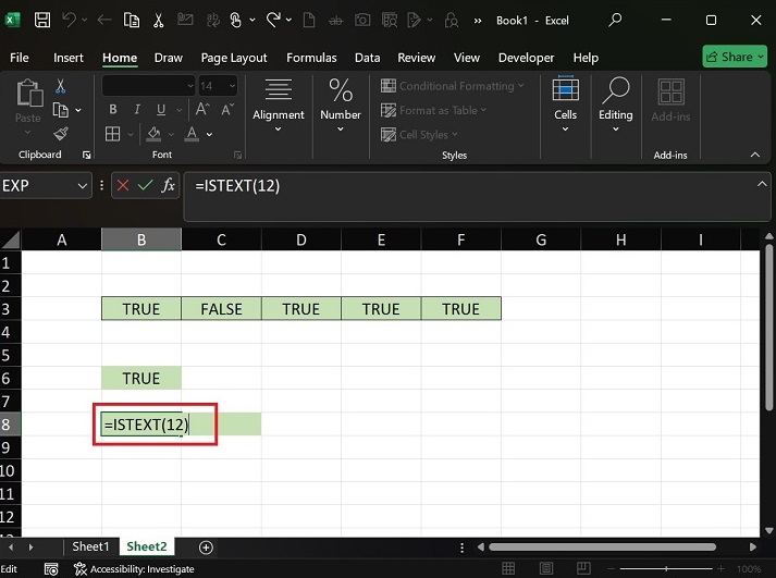 Using ISTEXT with CONCATENATE operator3