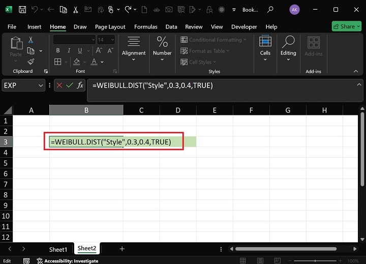 WEIBULL.DIST Function4