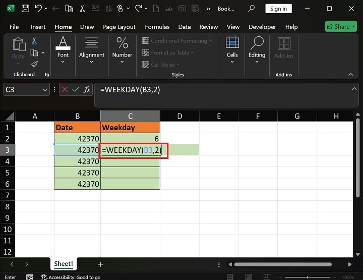 What does WEEKDAY Function do in Excel3