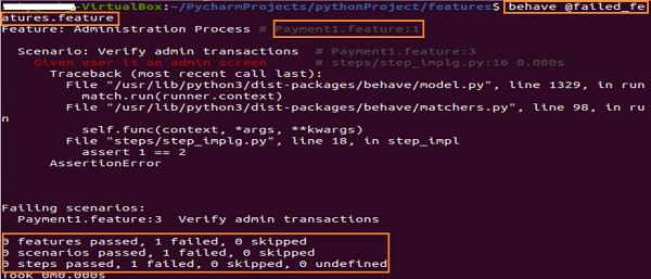 Re-trigger only Failed Scenario