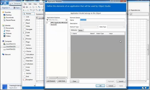 Application Modeller Window