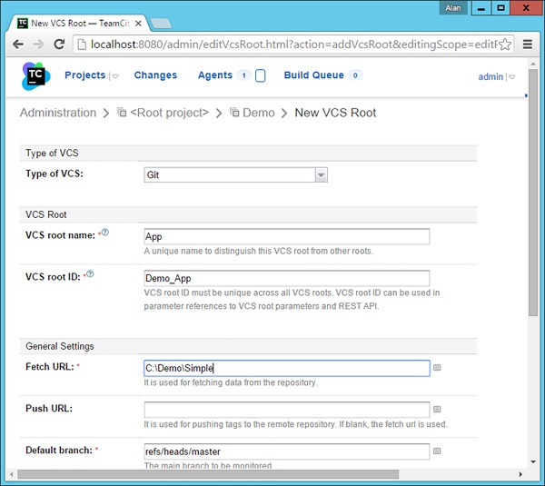 Test Connection Button