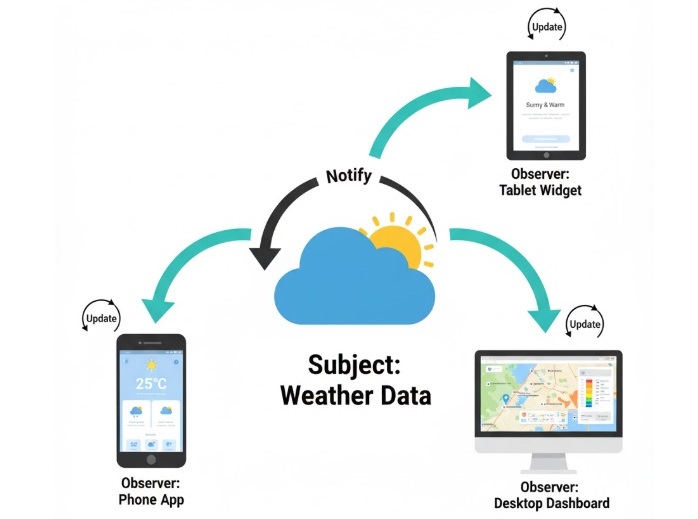 Observer Design Pattern Illustration