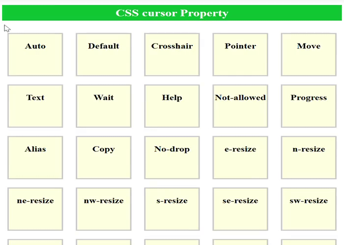 Cursor Properties