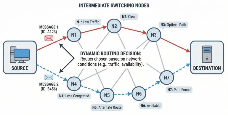 Message Routing via Multiple Paths Diagram