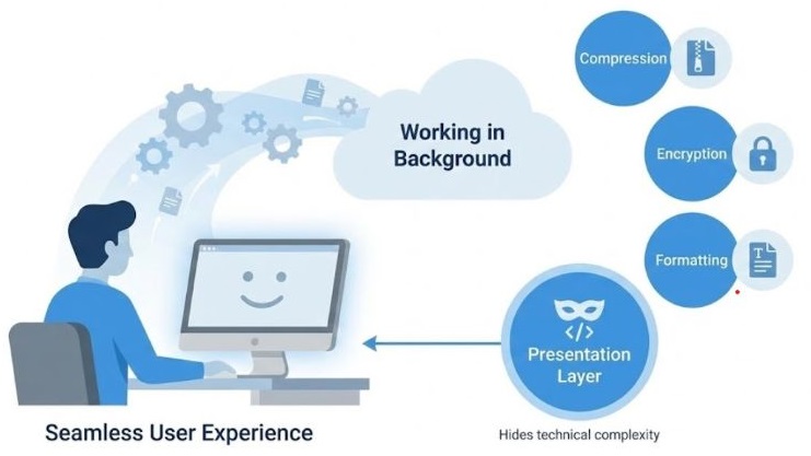 Presentation Layer working in background for user experience