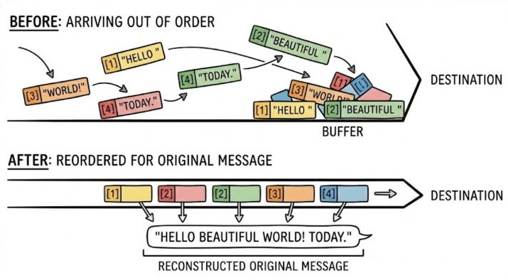 Reordering Packets at Destination