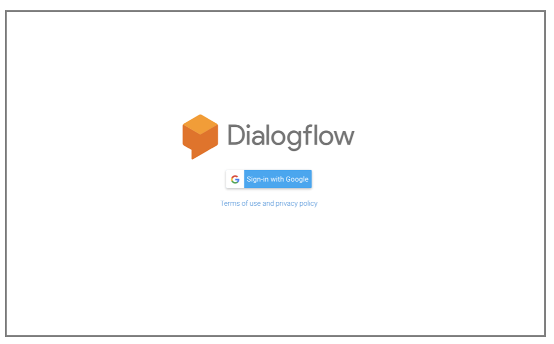 Dialogflow Login Page