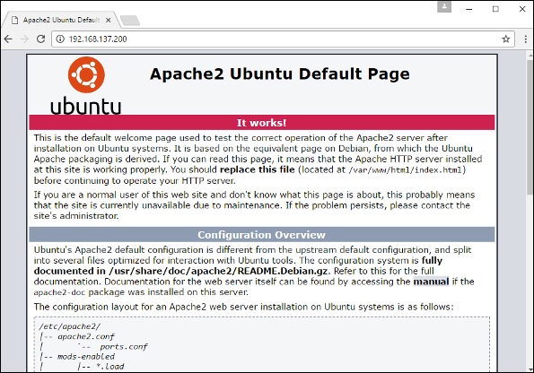 Apache is running