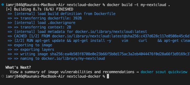 Build Custom Nextcloud Docker image