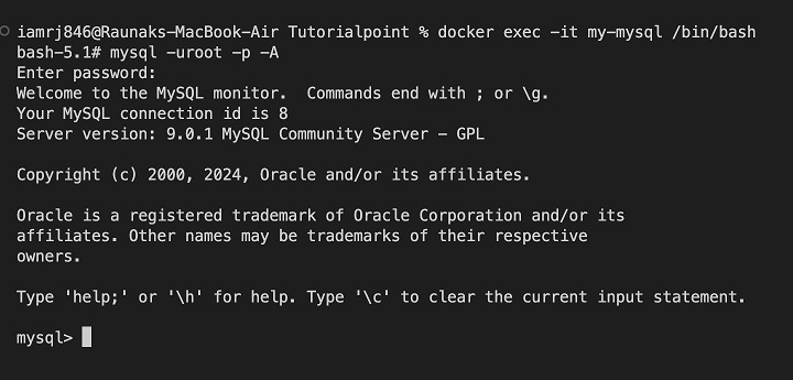 Docker Setting MySQL 6