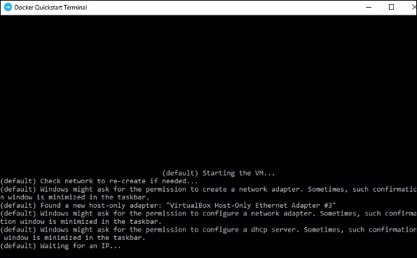Docker Toolbox Terminal