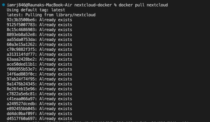 Using pre-built Nextcloud Docker Image 1