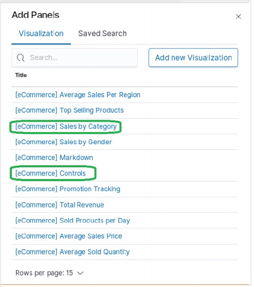 Add New Visualization