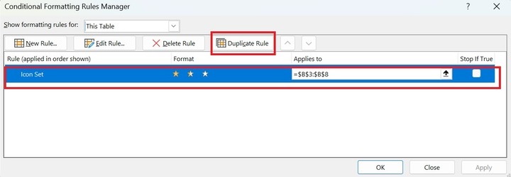 Apply Duplicate Rule in Active Worksheet 1