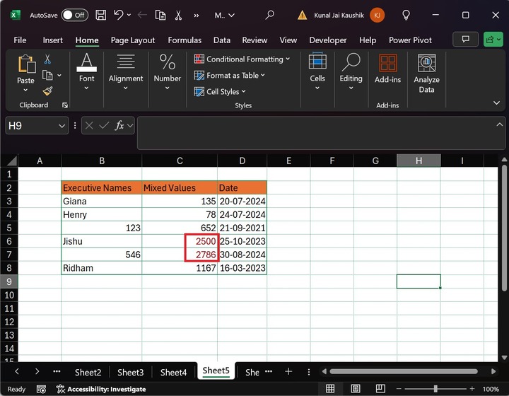 Cell Rules in Excel 2