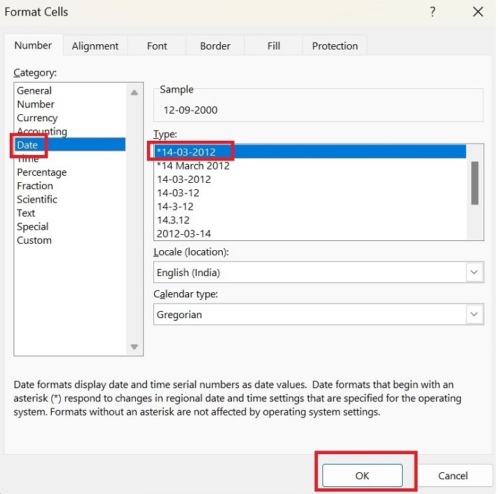 Choose First Type Under Type Section