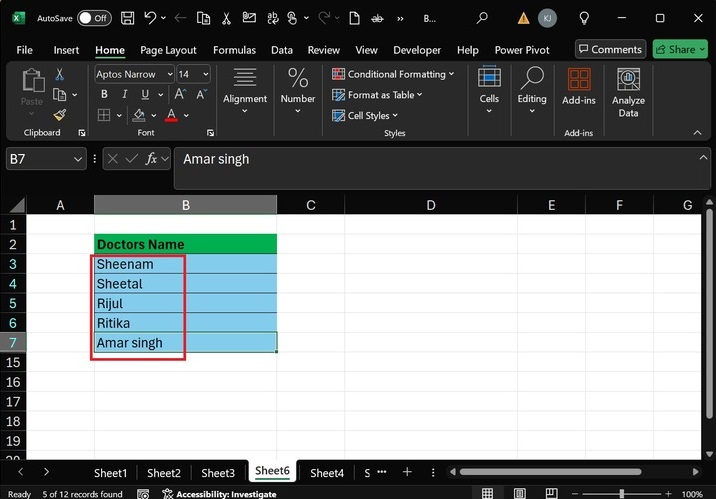 Excel Based on One Column 3