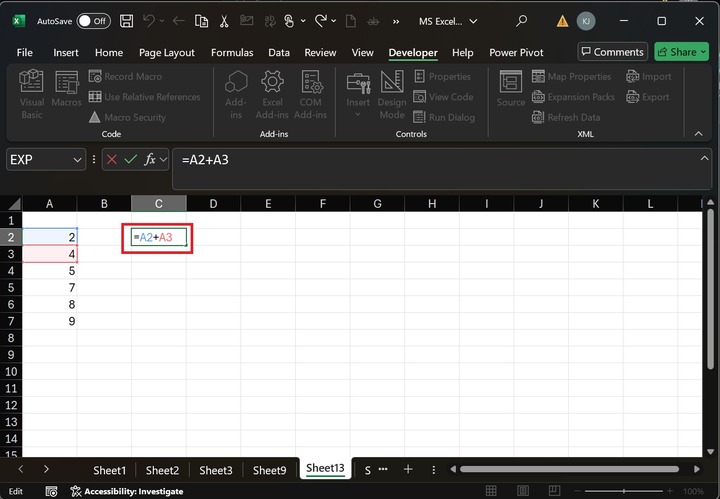 Fill Formulas in Excel