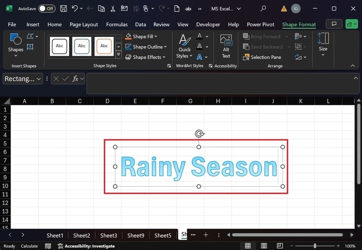 Format the WordArt Design