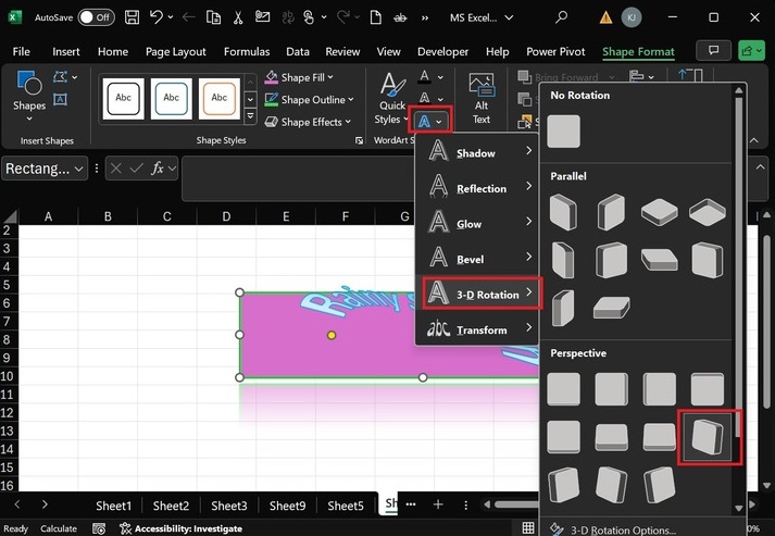 Format the WordArt Design 11