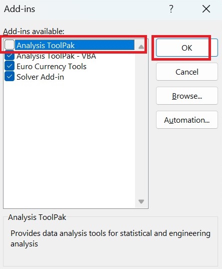 Remove Add-ins in Microsoft Excel 2