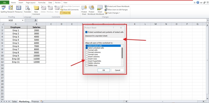 Securing Individual Worksheets 2
