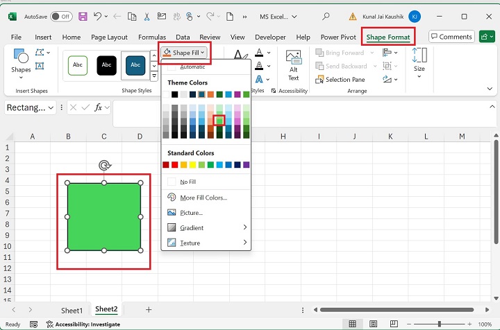 Select Dark Green Color from Given List