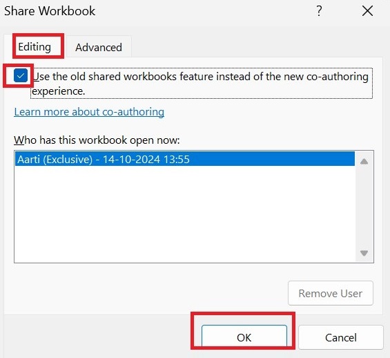 Share Workbook Legacy Feature 4