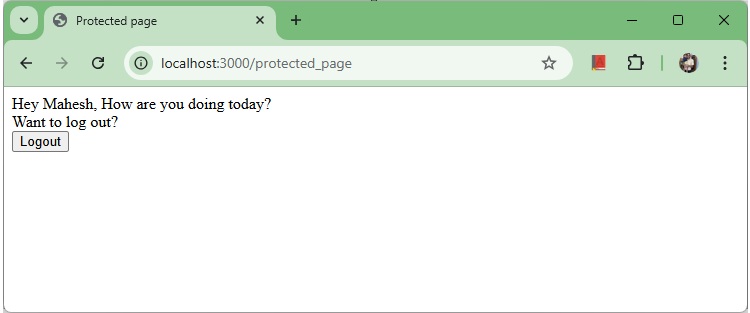 Protected page
