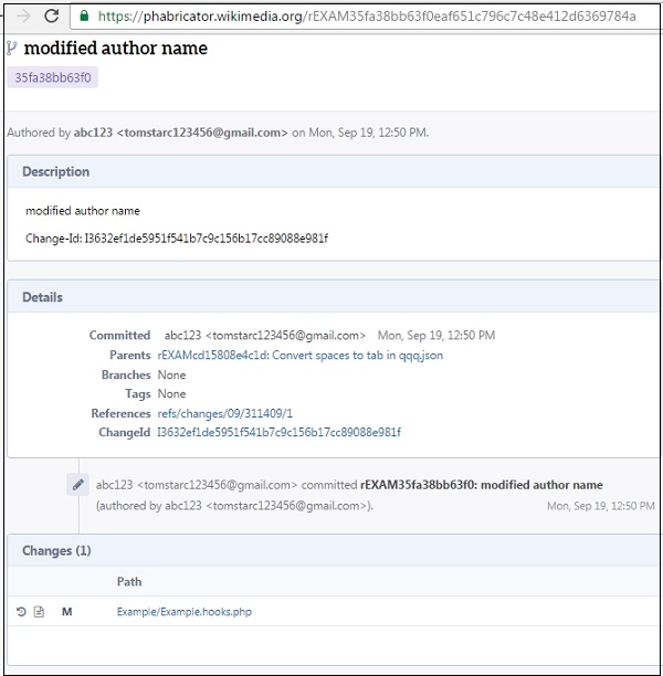 View Changes in Gerrit