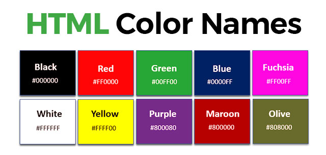HTML Color Names