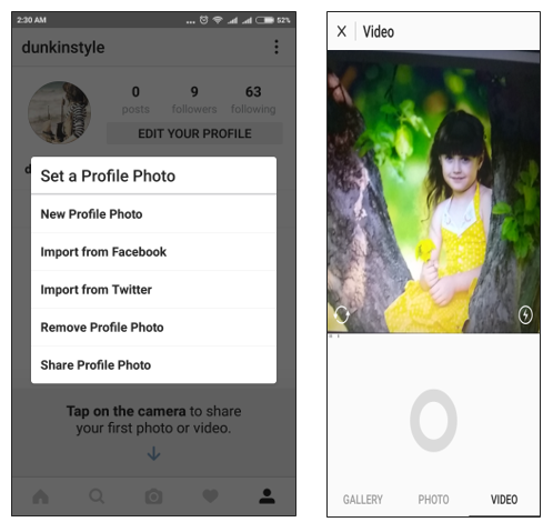 Post Photos and Videos