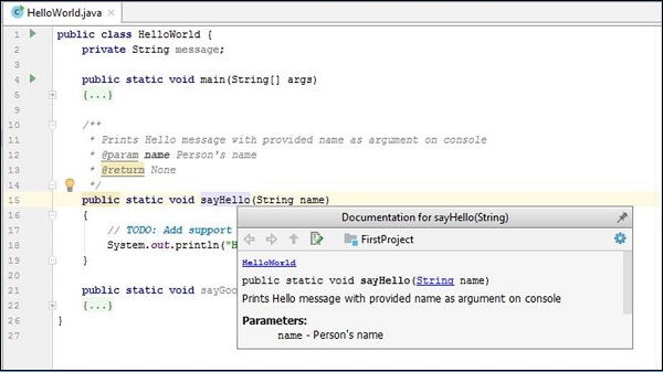 Inline Documentation
