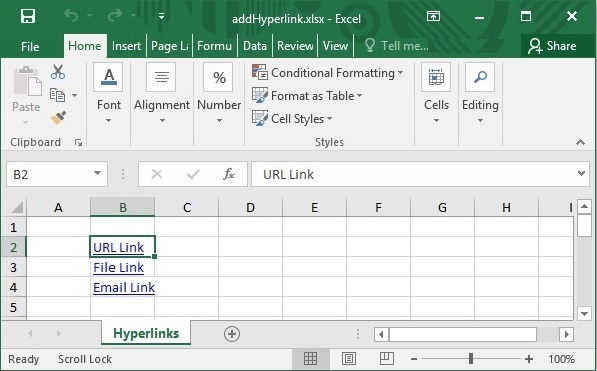 Excel Hyperlink