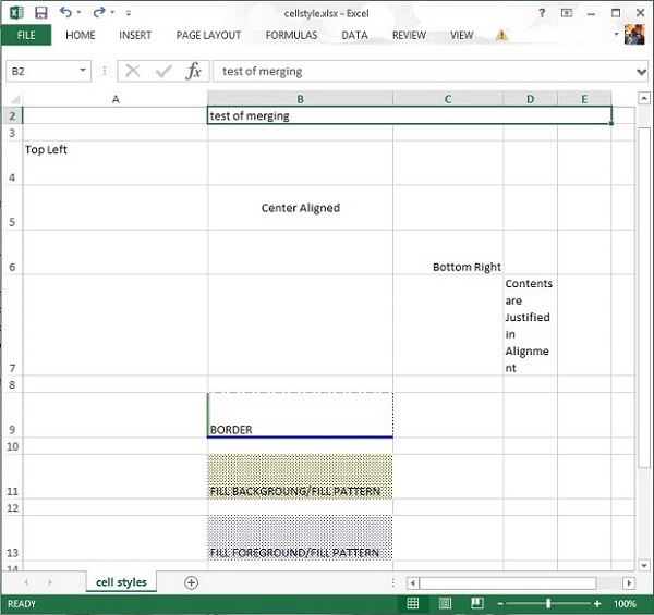 Excel Styles