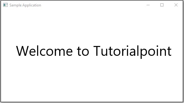 JavaFX Window Displaying Text